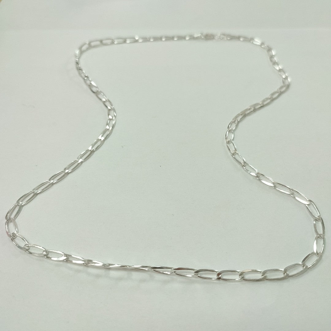 CADENA TEJIDO ESLABONES PLATA .925 60 CM 10.6 GR (NUEVO)