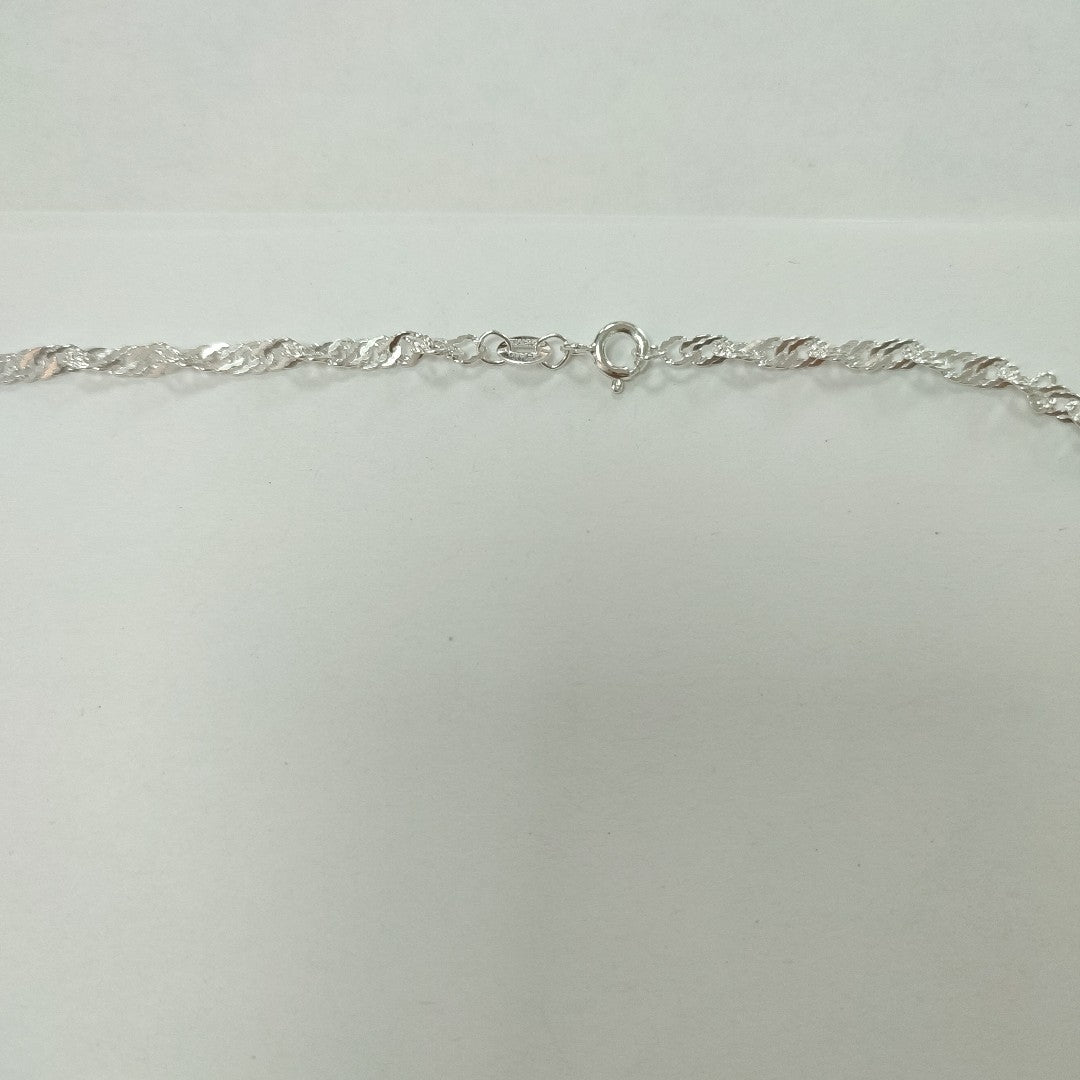 CADENA TEJIDO MEDIO TORZAL PLATA .925 55 CM 6.1 GR (NUEVO)