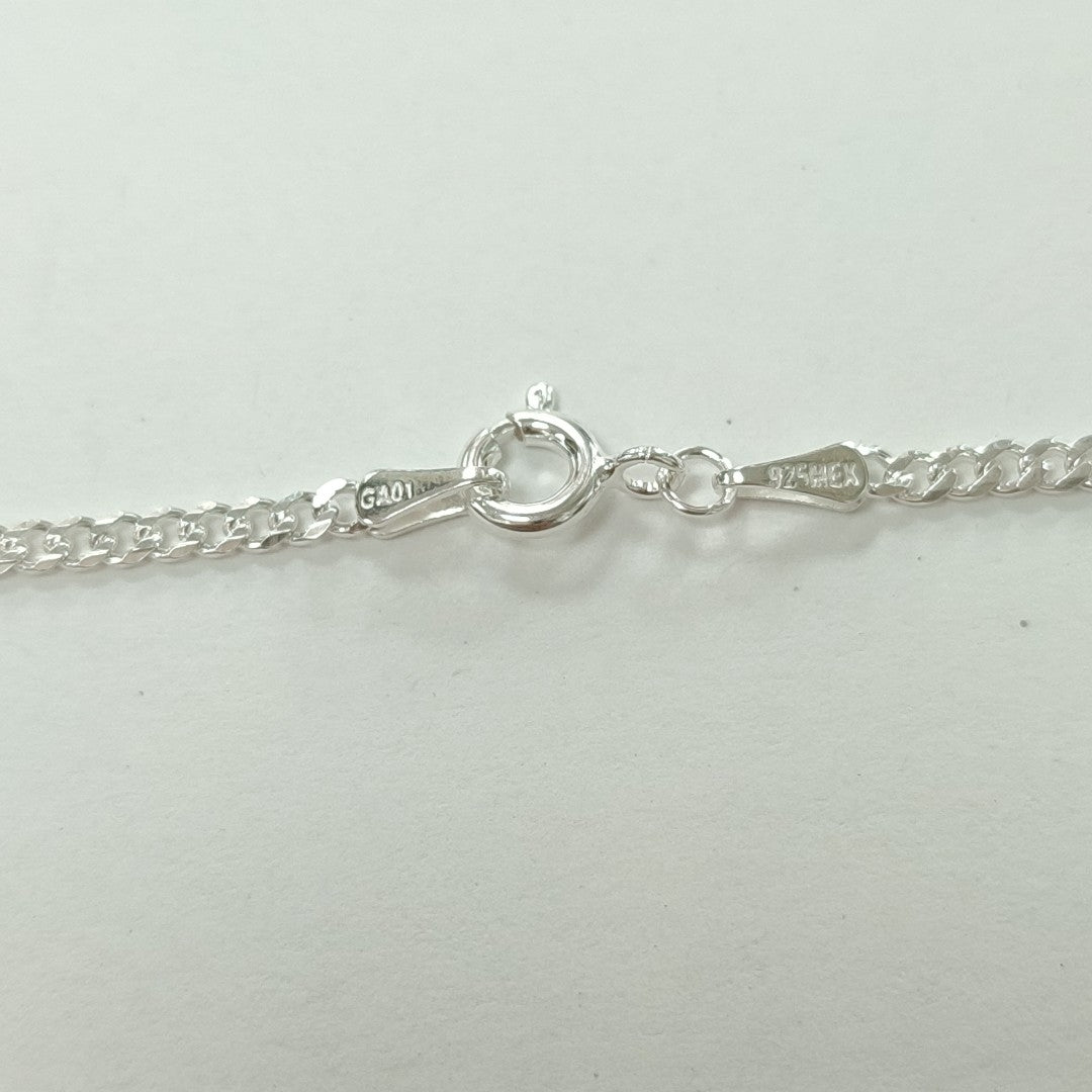 CADENA TEJIDO BARBADO PLATA .925 55 CM 5.4 GR (NUEVO)