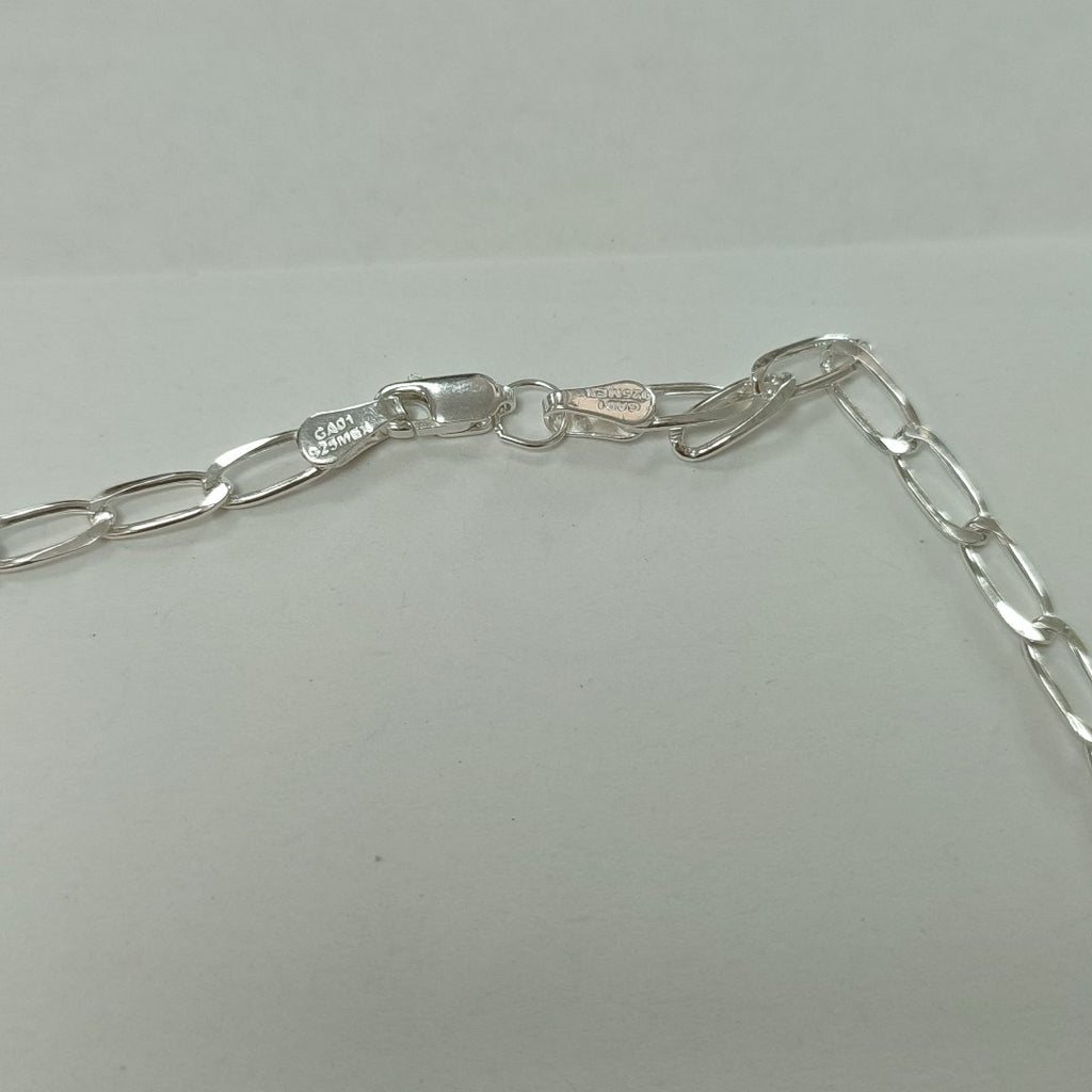 CADENA TEJIDO ESLABONES PLATA .925 55 CM 10.5 GR (NUEVO)