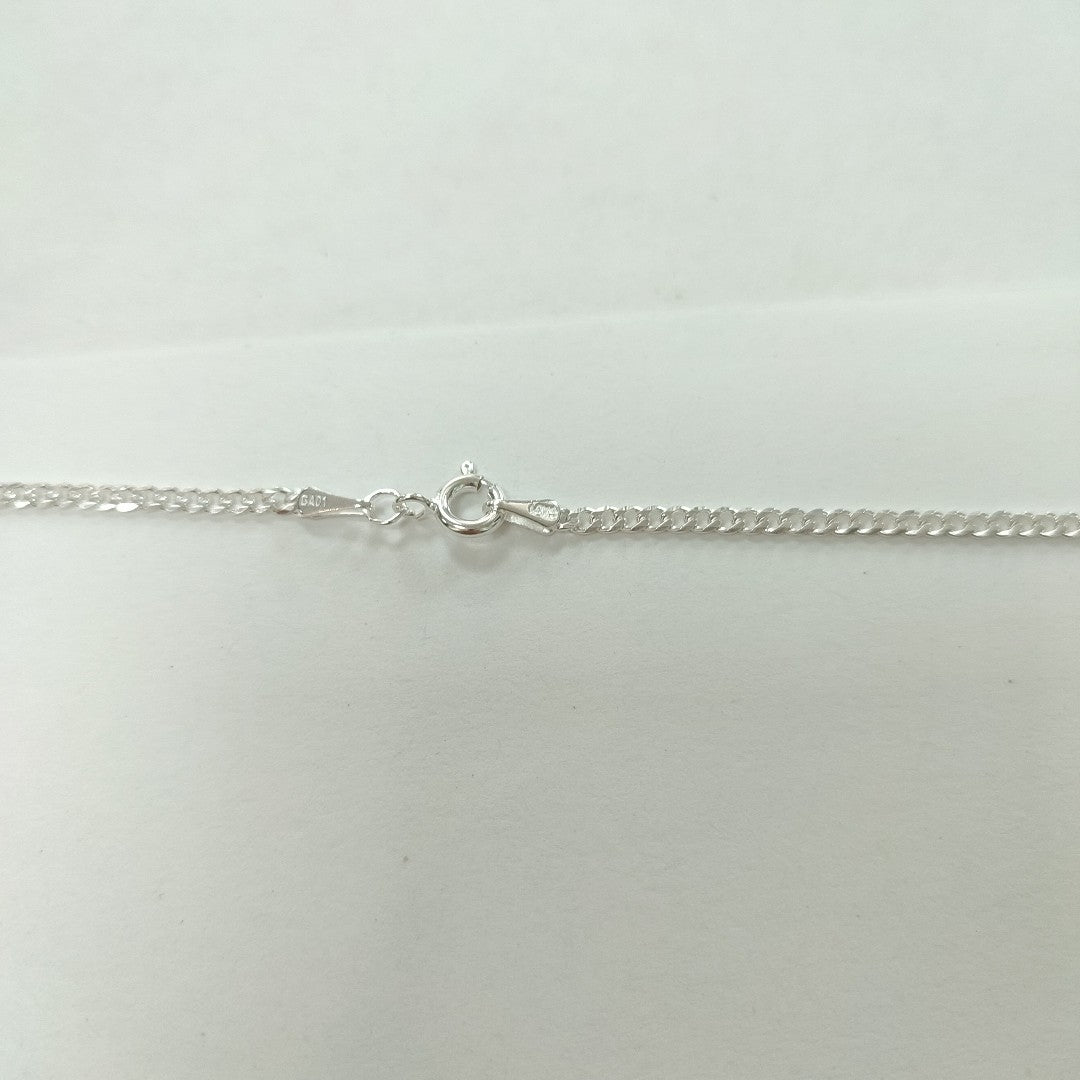 CADENA TEJIDO BARBADO PLATA .925 60 CM 5.7 GR (NUEVO)