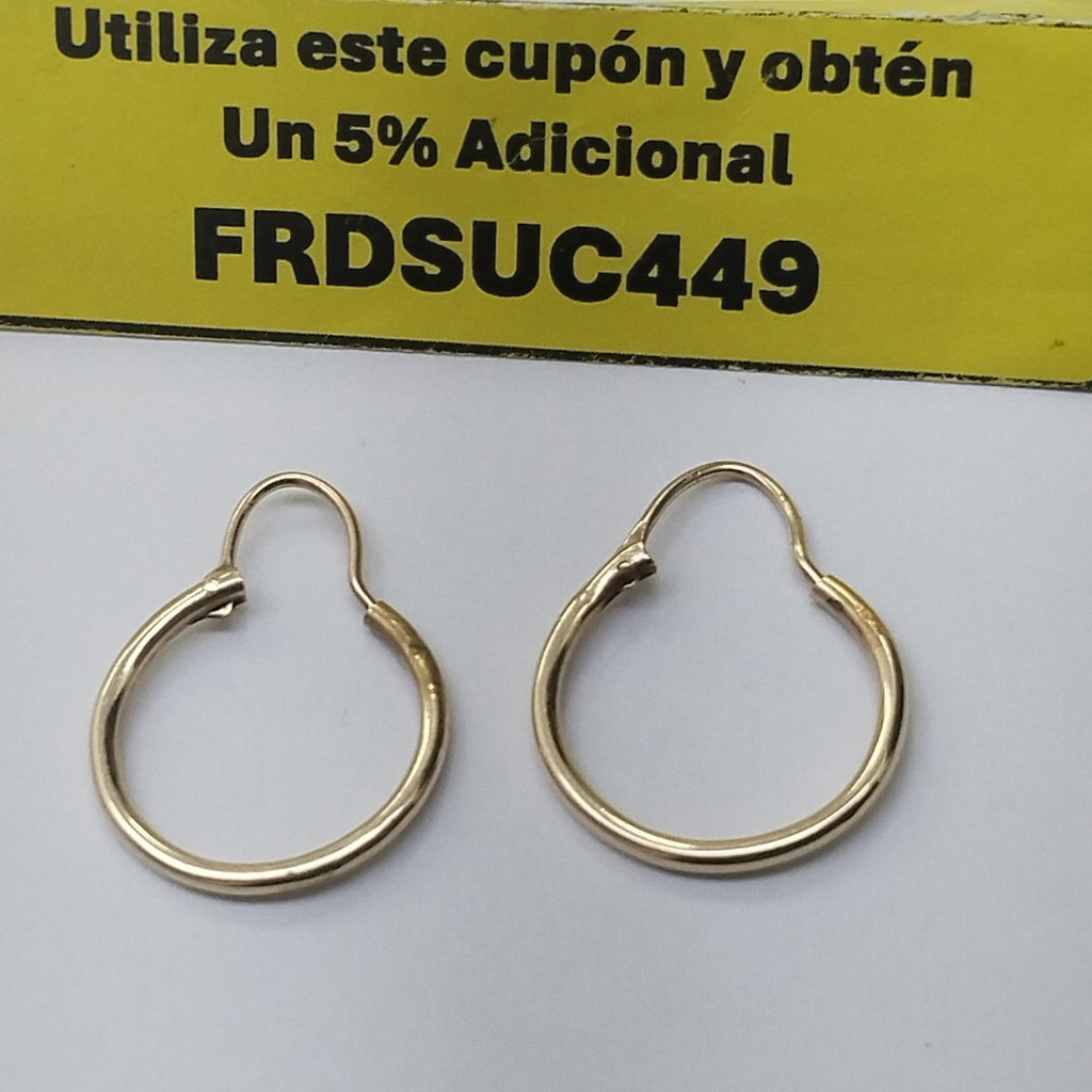 ARRACADAS PAR ORO 14 K 1.8 GRMS (SEMINUEVO)