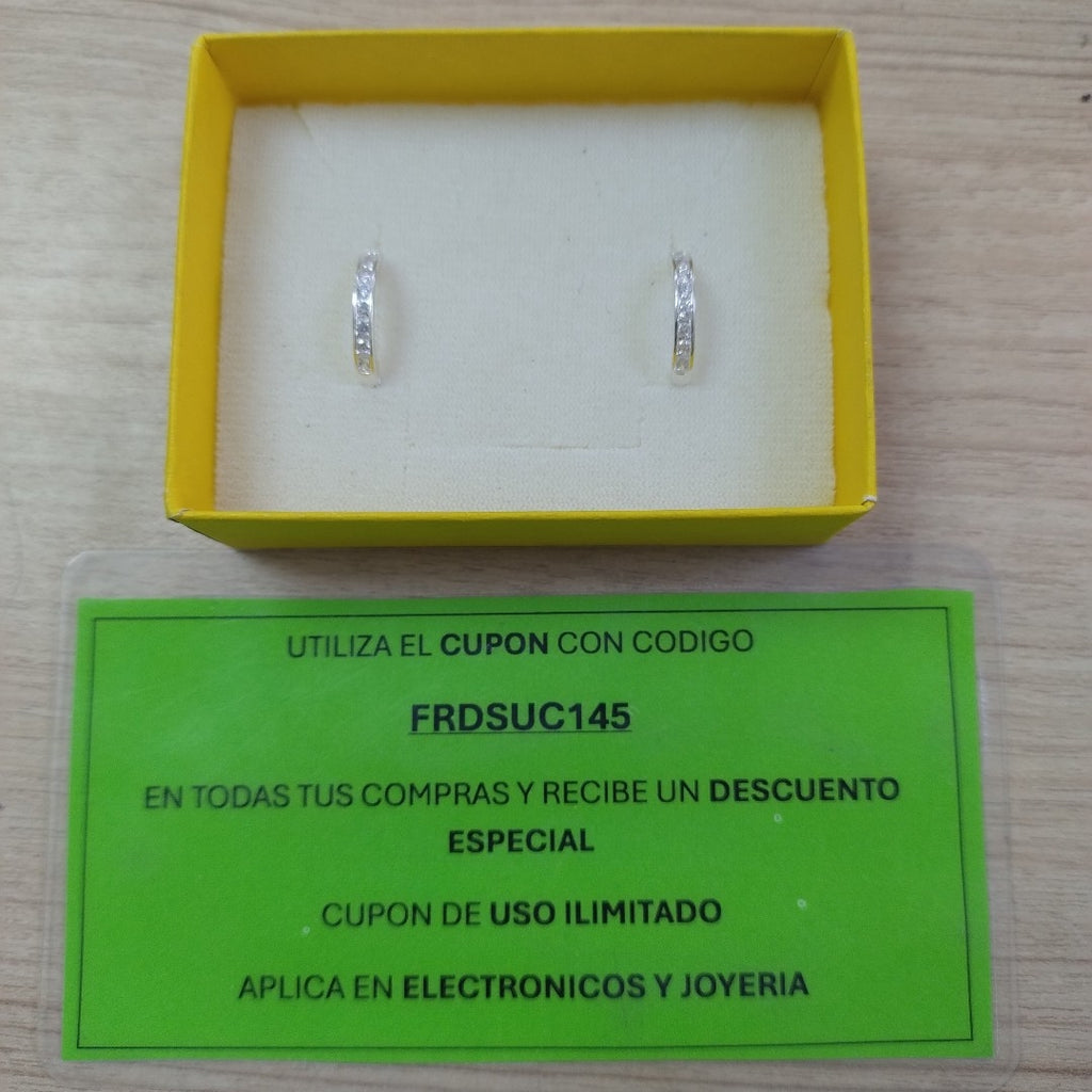 ARRACADAS C/CIRCONIAS PLATA .925 2.2 GR (NUEVO)