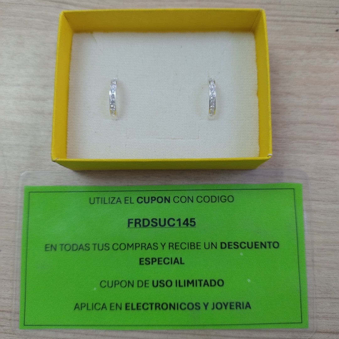 ARRACADAS C/CIRCONIAS PLATA .925 2.2 GR (NUEVO)