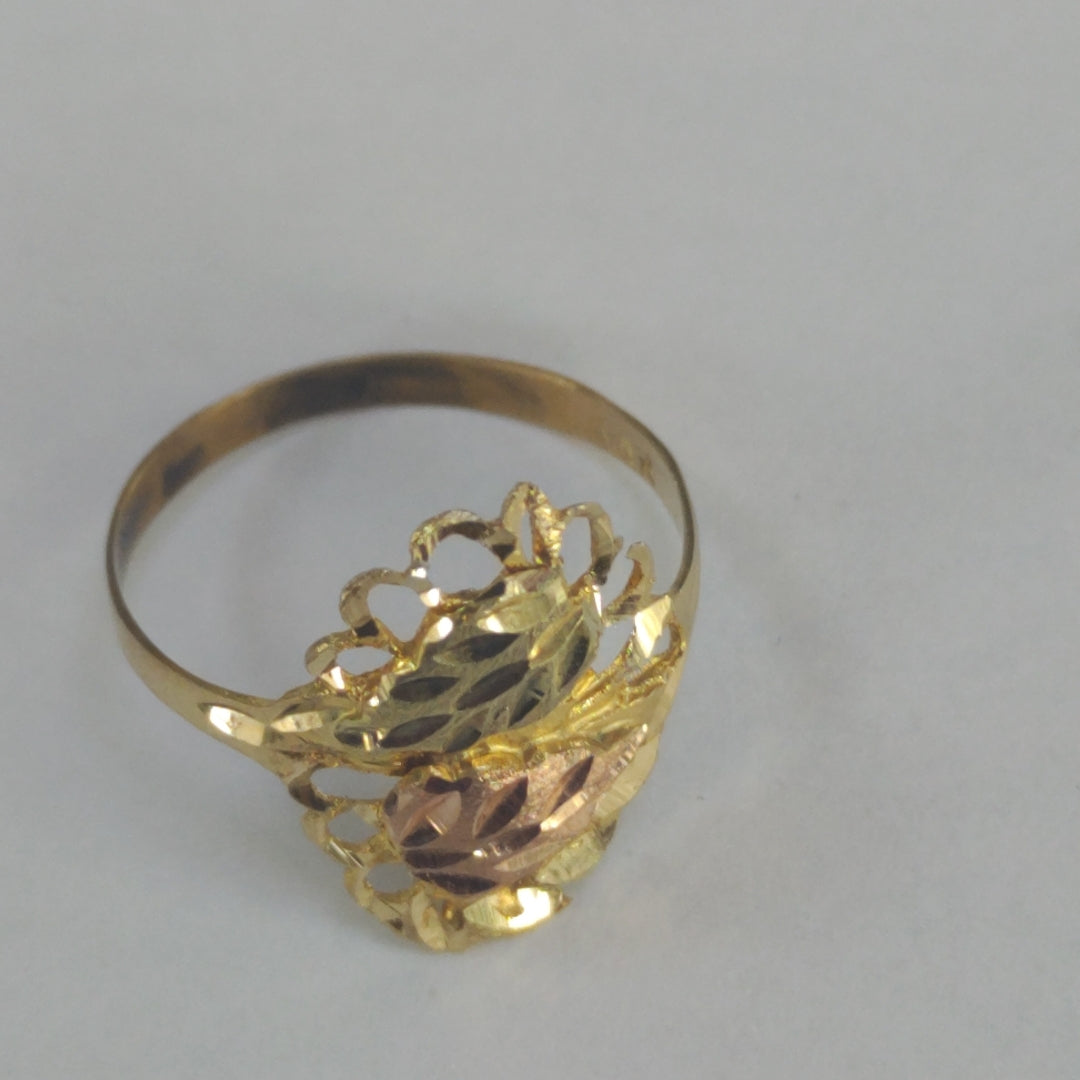 ANILLO ORO COMBINADO 14 K 1.5 GRMS (SEMINUEVO)