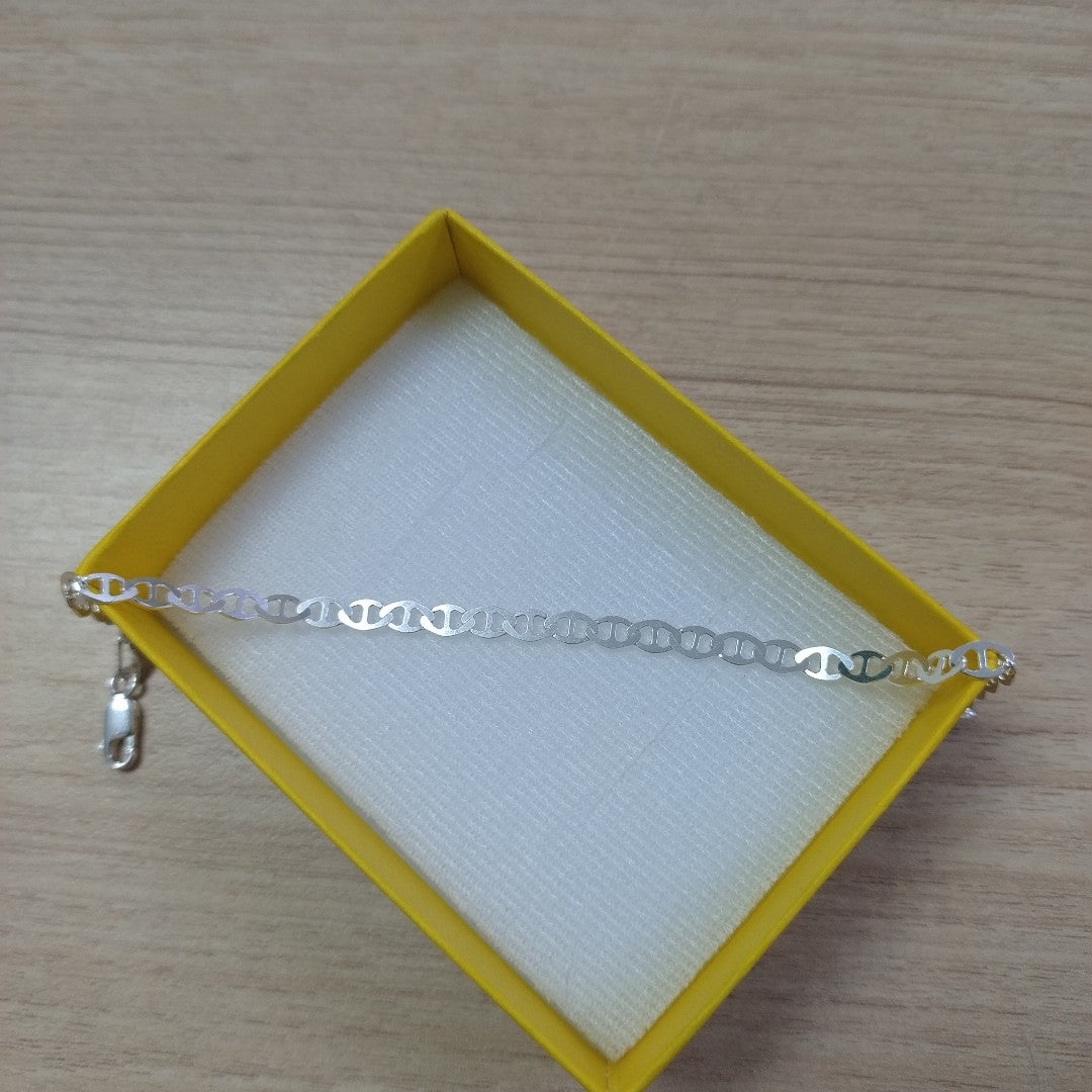 PULSERA TEJIDO GUCHI PLATA .925 18 CM 2.8 GR (NUEVO)