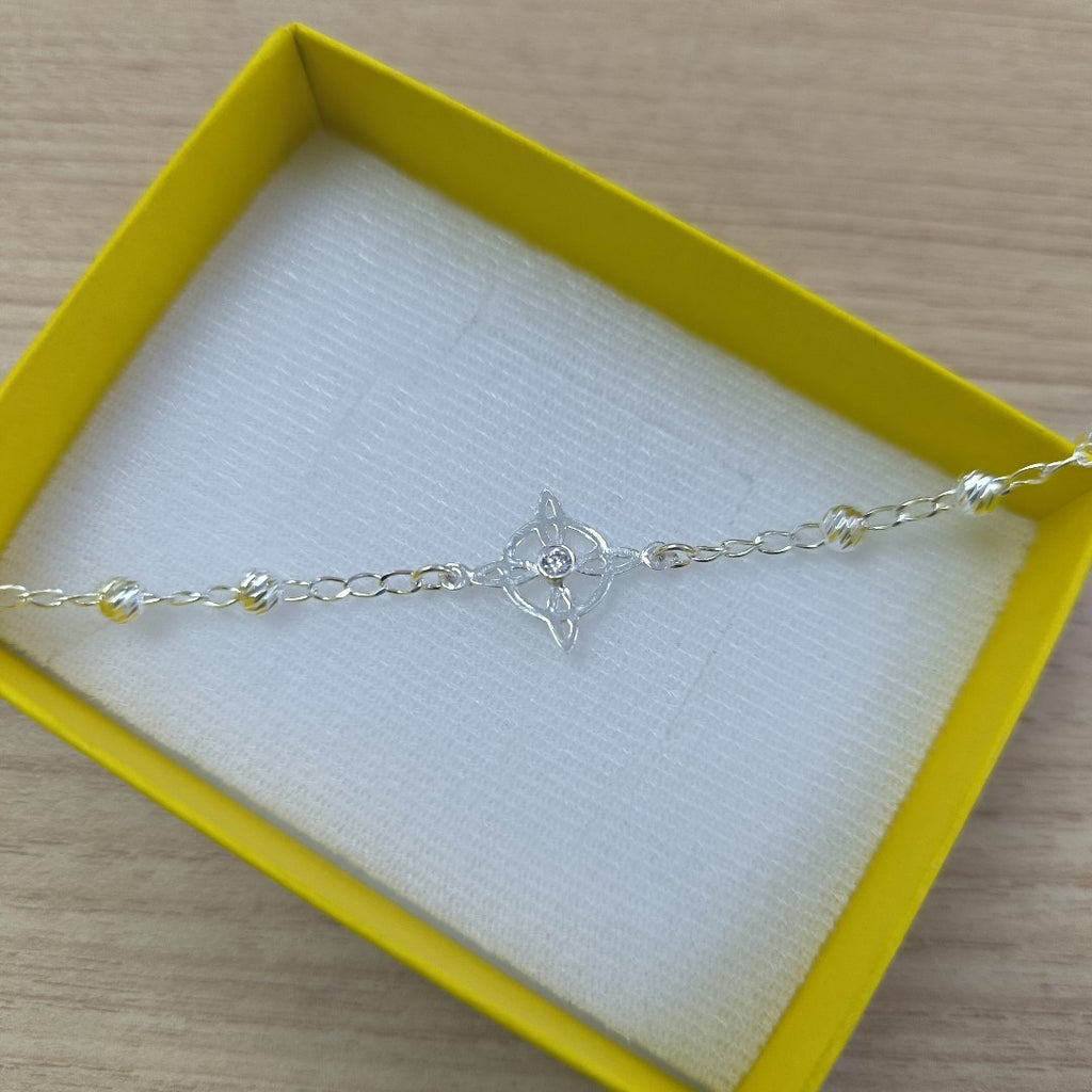 PULSERA TEJIDO ESPECIAL PLATA .925 18 CM 2.9 GR (NUEVO)