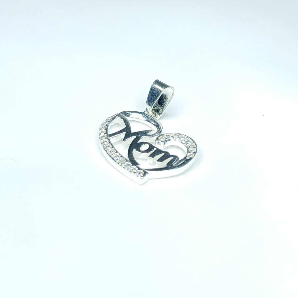 DIJE CORAZON C/CIRCONIAS PLATA .925 3.1 GR (NUEVO)