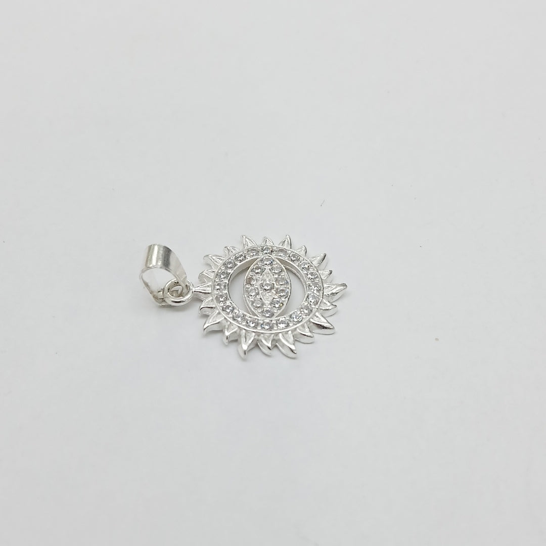 DIJE OJO MAGICO CON CIRCONIAS PLATA .925 2 GR (NUEVO)