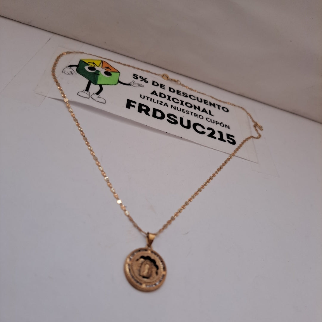 CADENA, MEDALLA RELIGIOSA ORO 10 K 2.1 GRMS (SEMINUEVO)