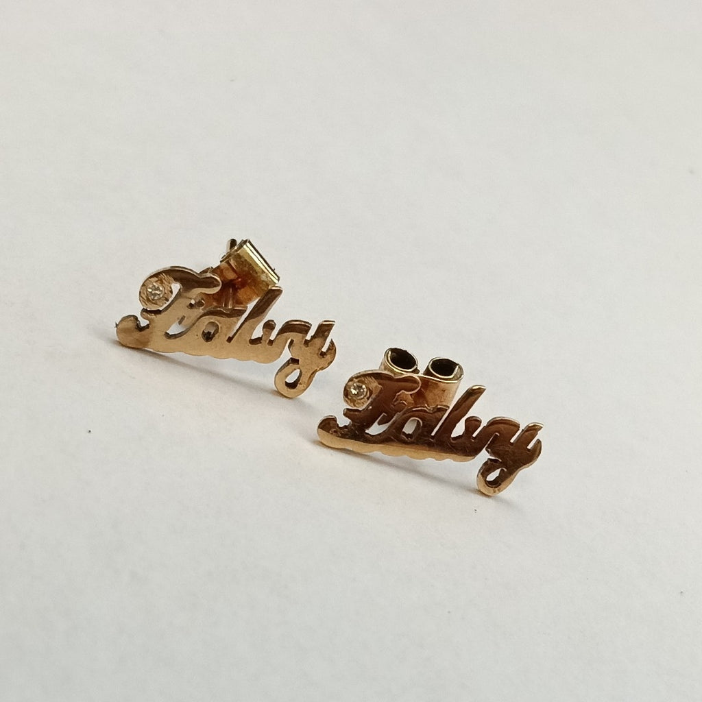 BROQUELES PAR ORO 14 K 1,20 GRMS (SEMINUEVO)