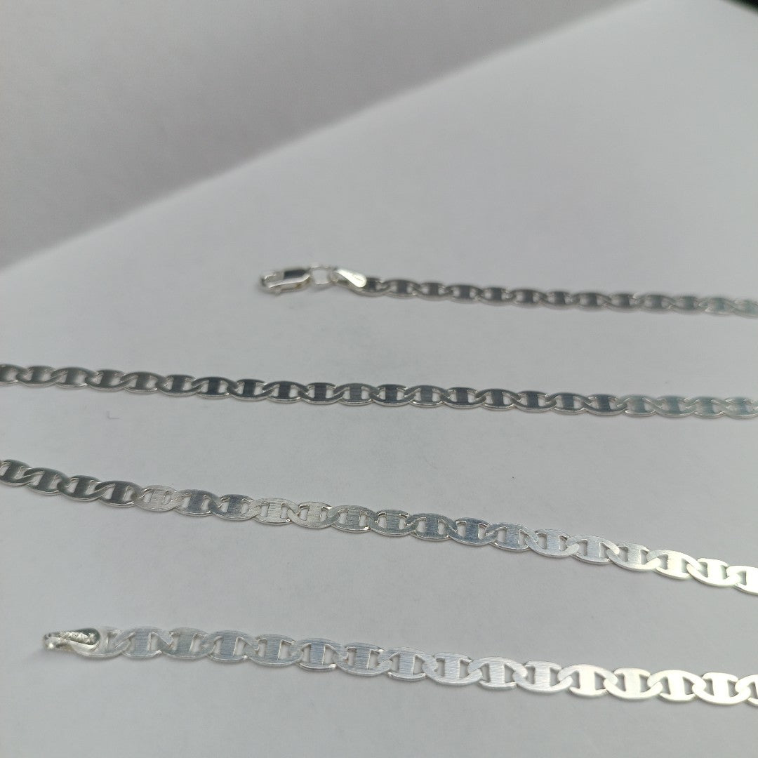 CADENA TEJIDO GUCHI PLATA .925 60 CM 8.9 GR (NUEVO)