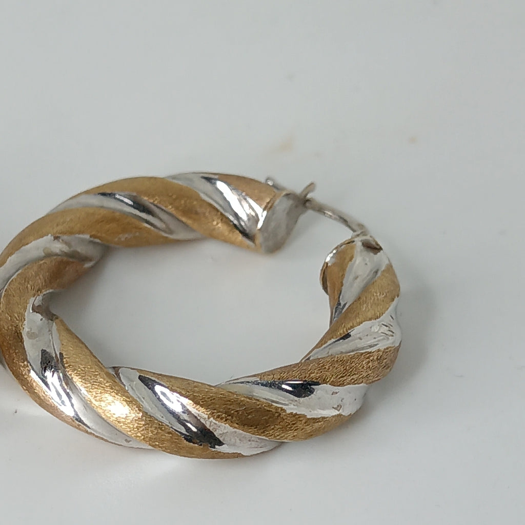ARRACADAS PAR ORO,ORO BLANCO 14 K 6,10 GRMS (SEMINUEVO)