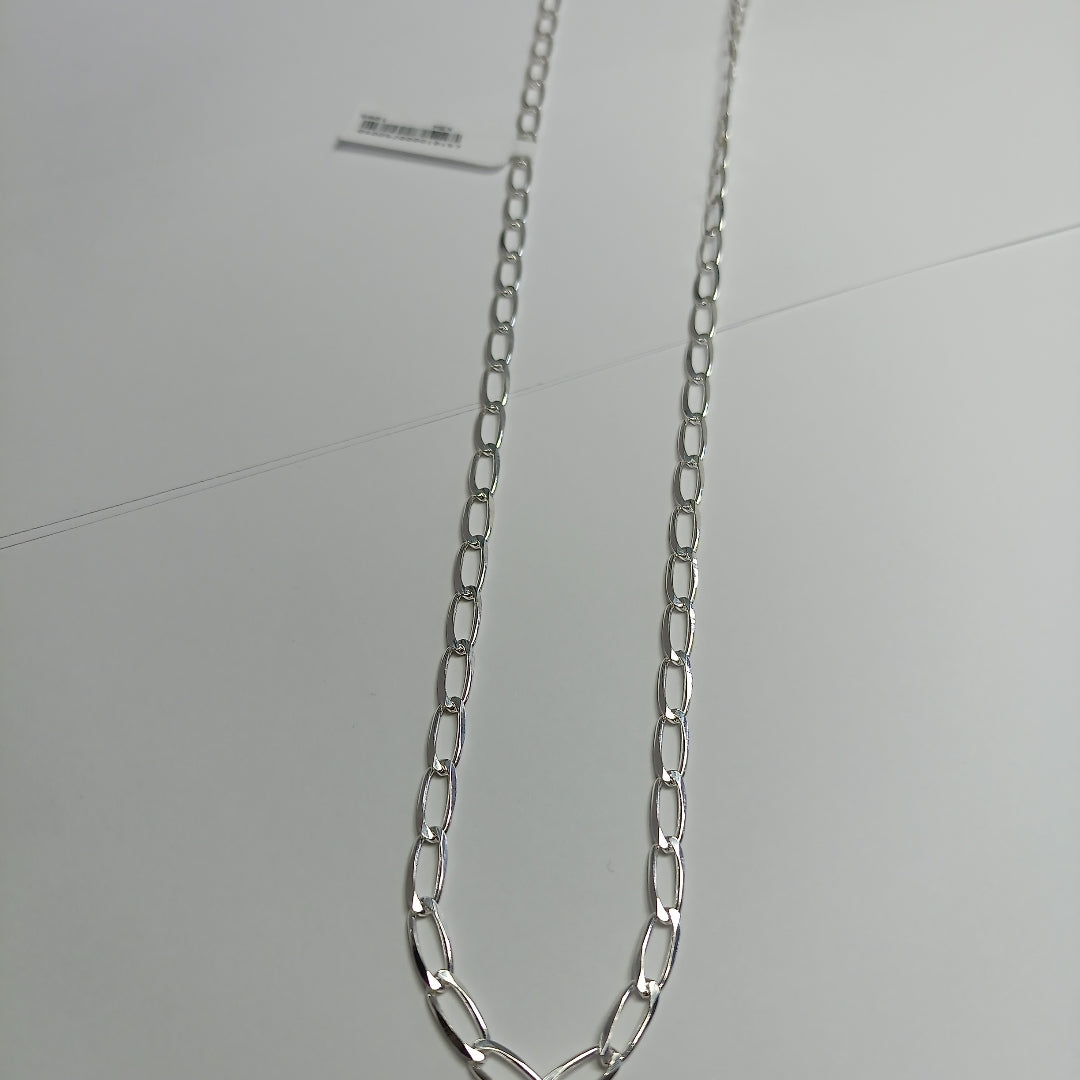 CADENA TEJIDO ESLABONES PLATA .925 60 CM 10.8 GR (NUEVO)