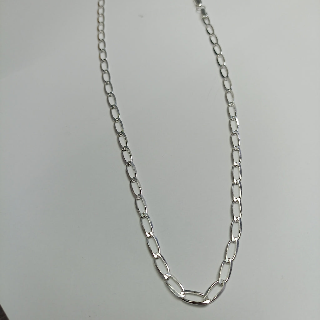 CADENA TEJIDO ESLABONES PLATA .925 60 CM 10.7 GR (NUEVO)