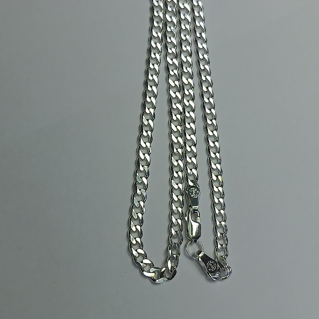CADENA TEJIDO BARBADO PLATA .925 60 CM 13.6 GR (NUEVO)