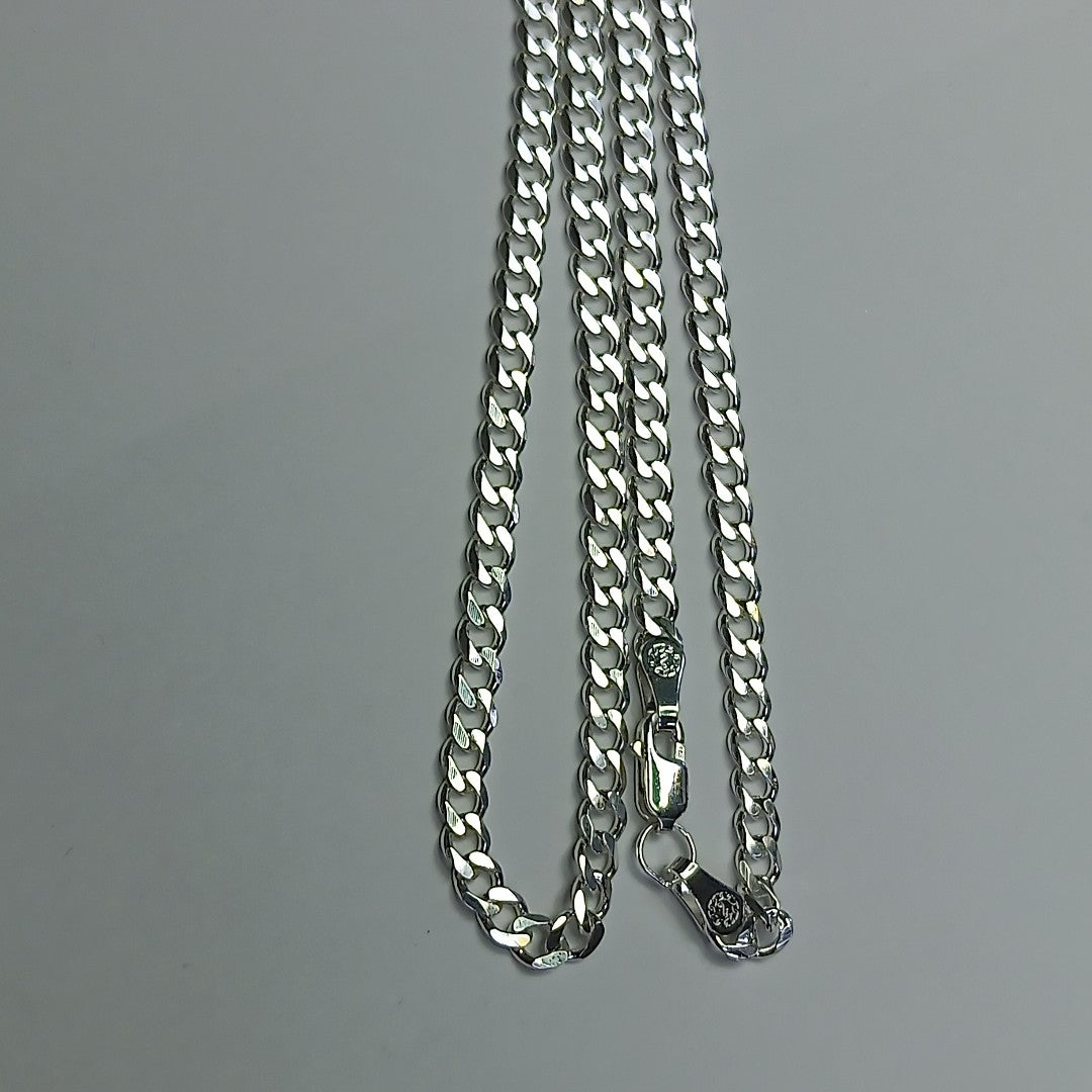 CADENA TEJIDO BARBADO PLATA .925 60 CM 13.6 GR (NUEVO)