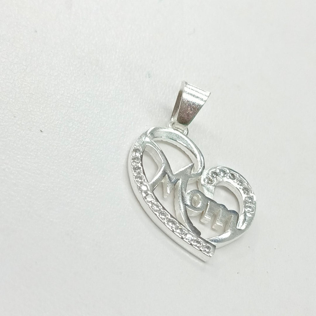 DIJE CORAZON C/CIRCONIAS PLATA .925 3.1 GR (NUEVO)