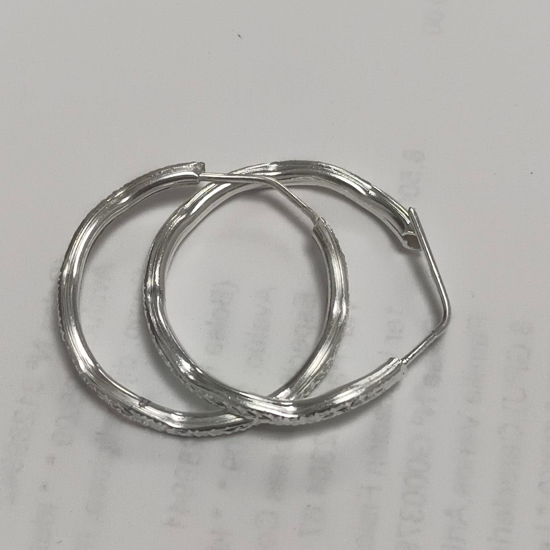 PAR ARRACADAS LABRADAS PLATA .925 2.5 GR (NUEVO)