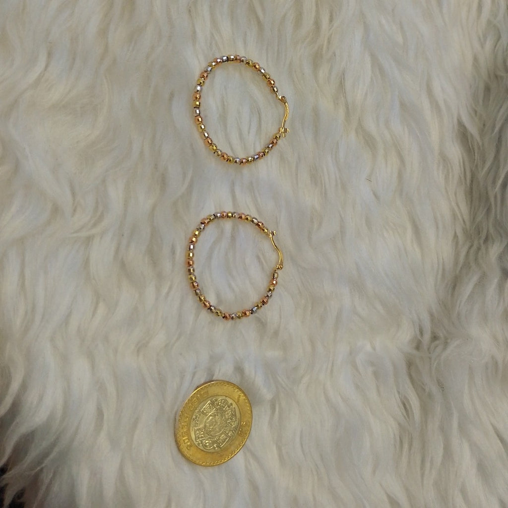 ARRACADAS PAR ORO, ORO COMBINADO 10 K 5.4 GRMS (SEMINUEVO)