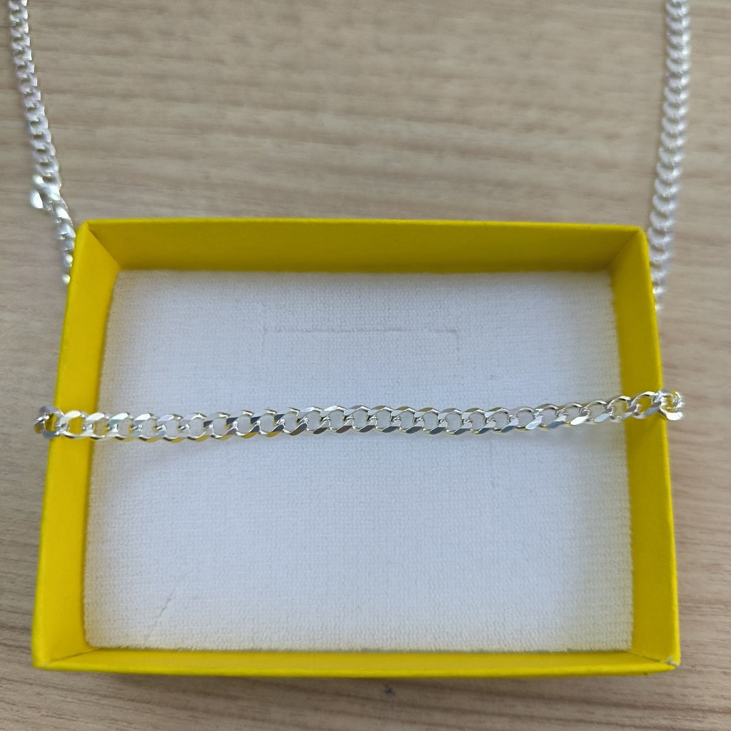 CADENA TEJIDO BARBADO PLATA .925 55 CM 12.9 GR (NUEVO)