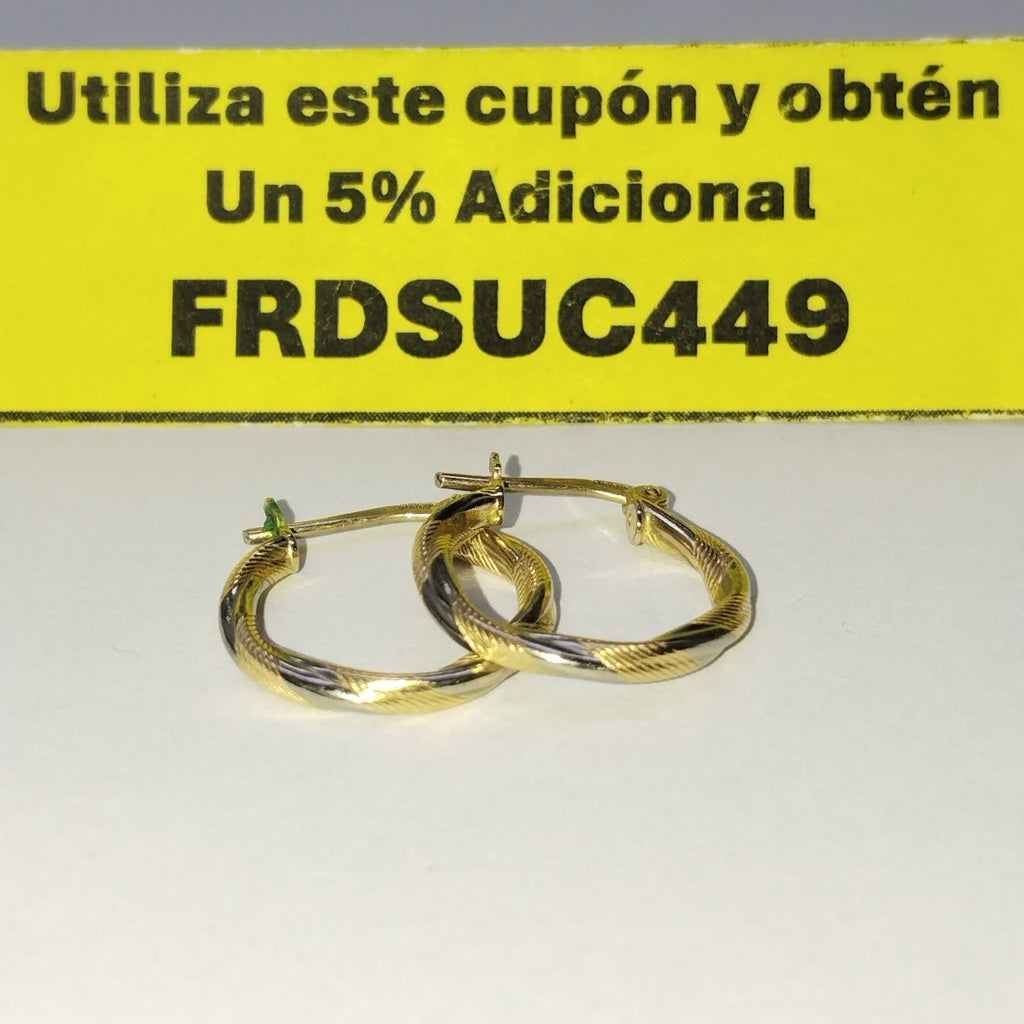 ARRACADAS PAR ORO 14 K 1.6 GRMS (SEMINUEVO)