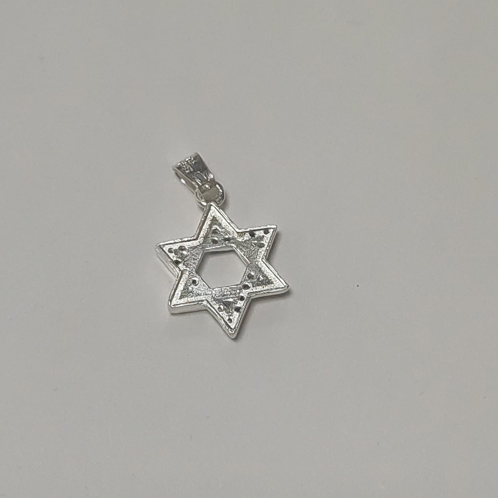 DIJE ESTRELLA DE DAVID C/CIRCONIAS PLATA .925 2.7 GR (NUEVO)