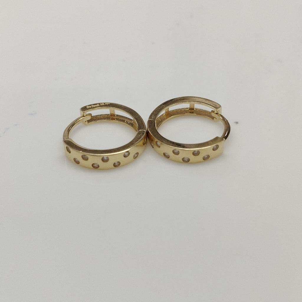 ARRACADAS PAR ORO 14 K 1.6 GRMS (SEMINUEVO)