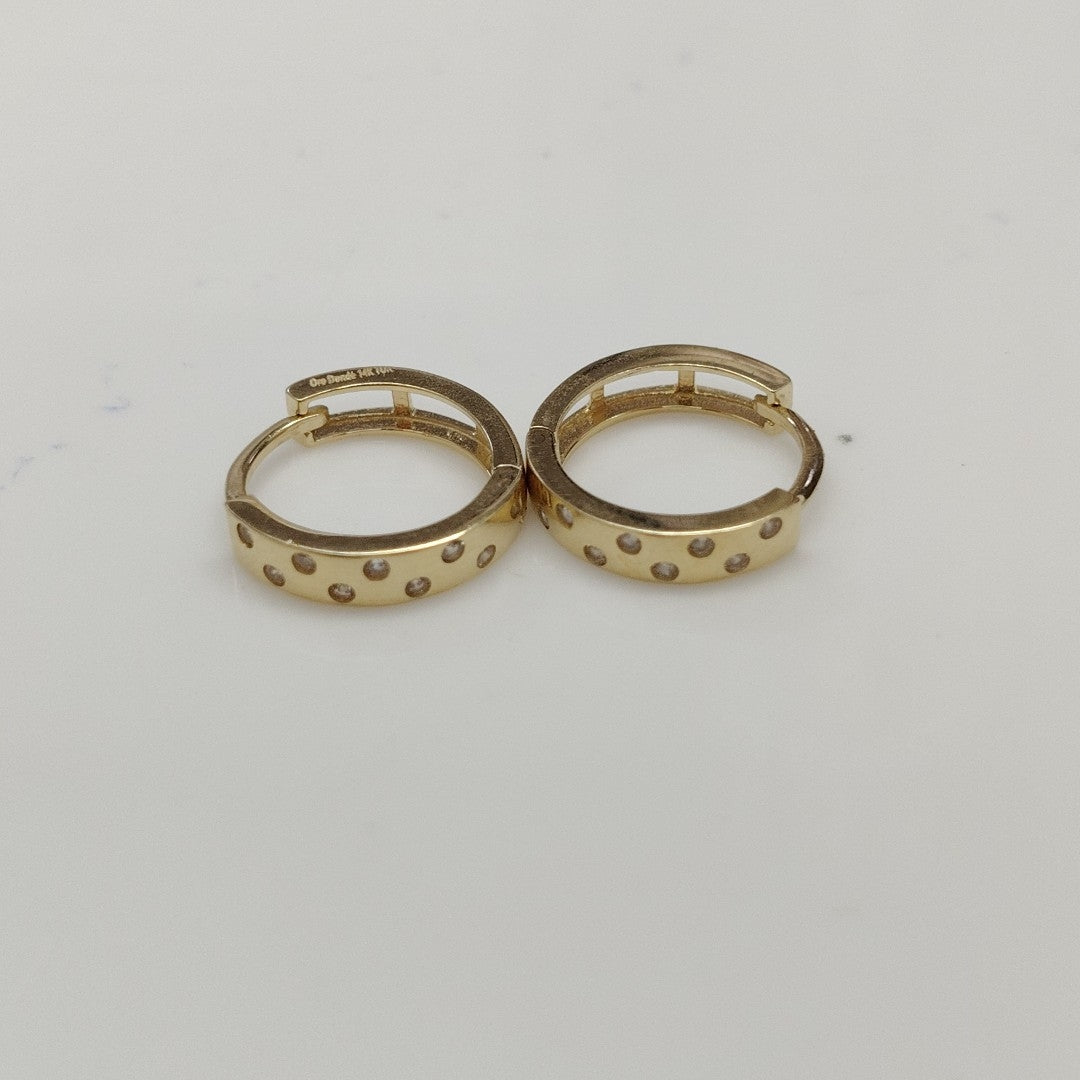 ARRACADAS PAR ORO 14 K 1.6 GRMS (SEMINUEVO)