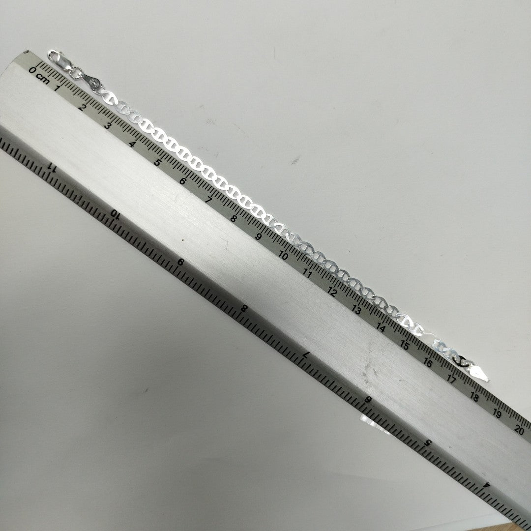 PULSERA TEJIDO GUCHI PLATA .925 18 CM 2.7 GR (NUEVO)