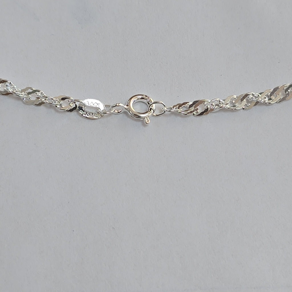 CADENA TEJIDO MEDIO TORZAL PLATA .925 55 CM 6.1 GR (NUEVO)