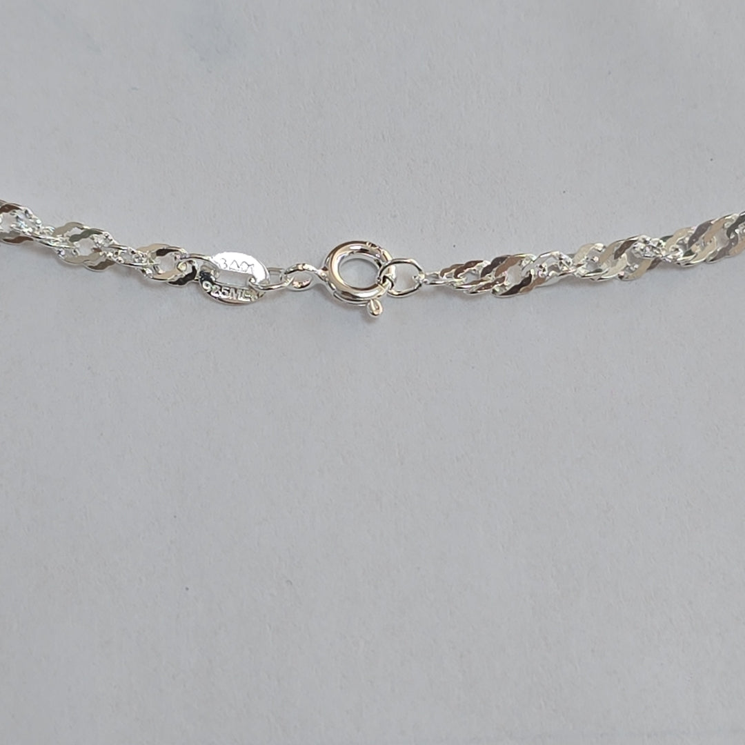 CADENA TEJIDO MEDIO TORZAL PLATA .925 55 CM 6.1 GR (NUEVO)