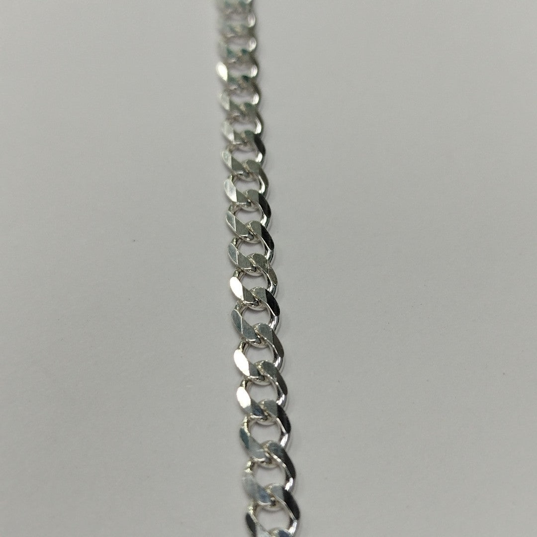PULSERA TEJIDO BARBADA PLATA .925 16 CM 4.1 GR (NUEVO)
