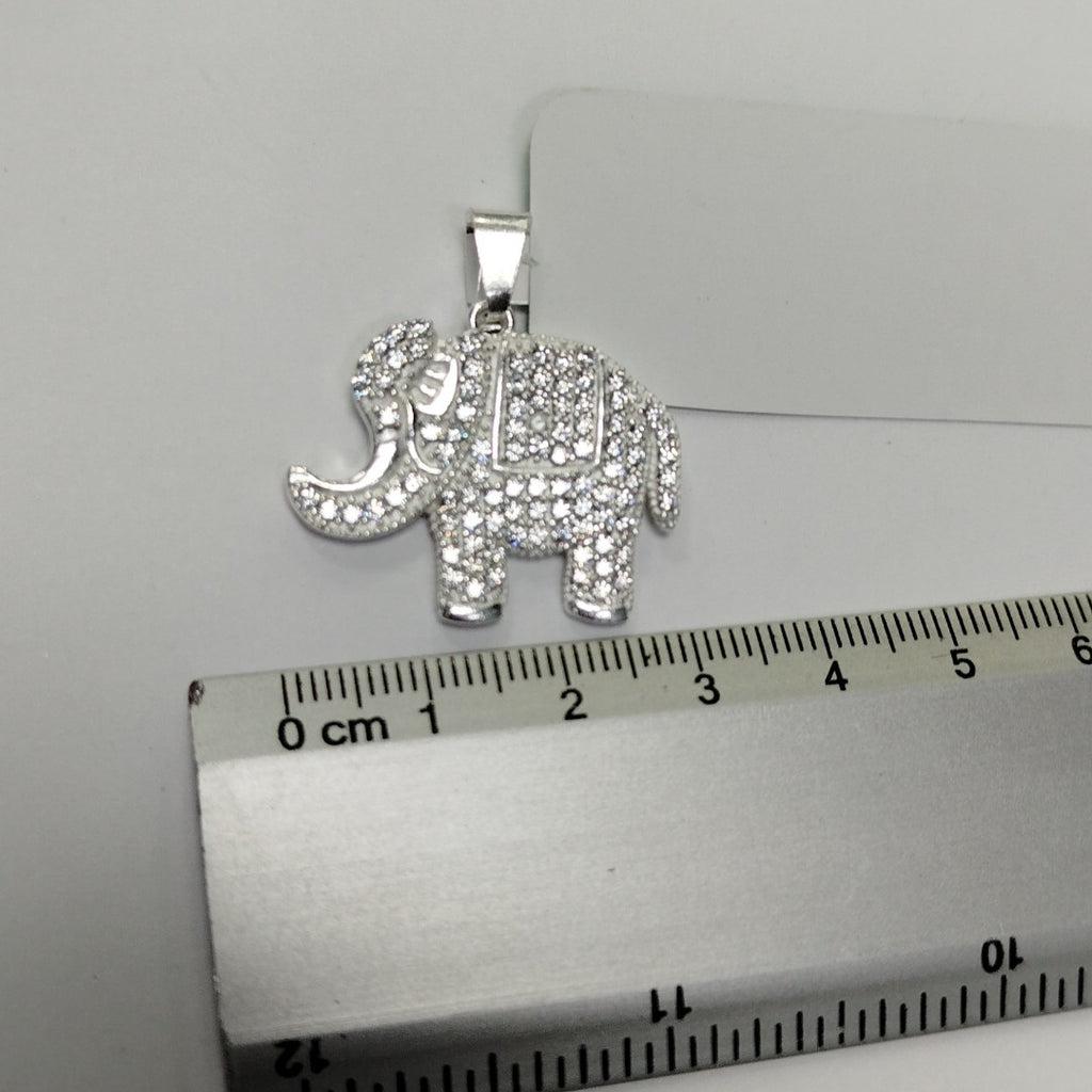 DIJE ELEFANTE C/CIRCONIAS PLATA .925 5.3 GR (NUEVO)