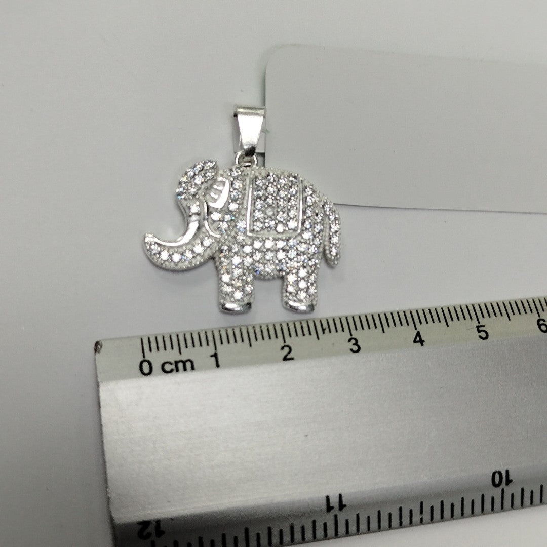 DIJE ELEFANTE C/CIRCONIAS PLATA .925 5.3 GR (NUEVO)