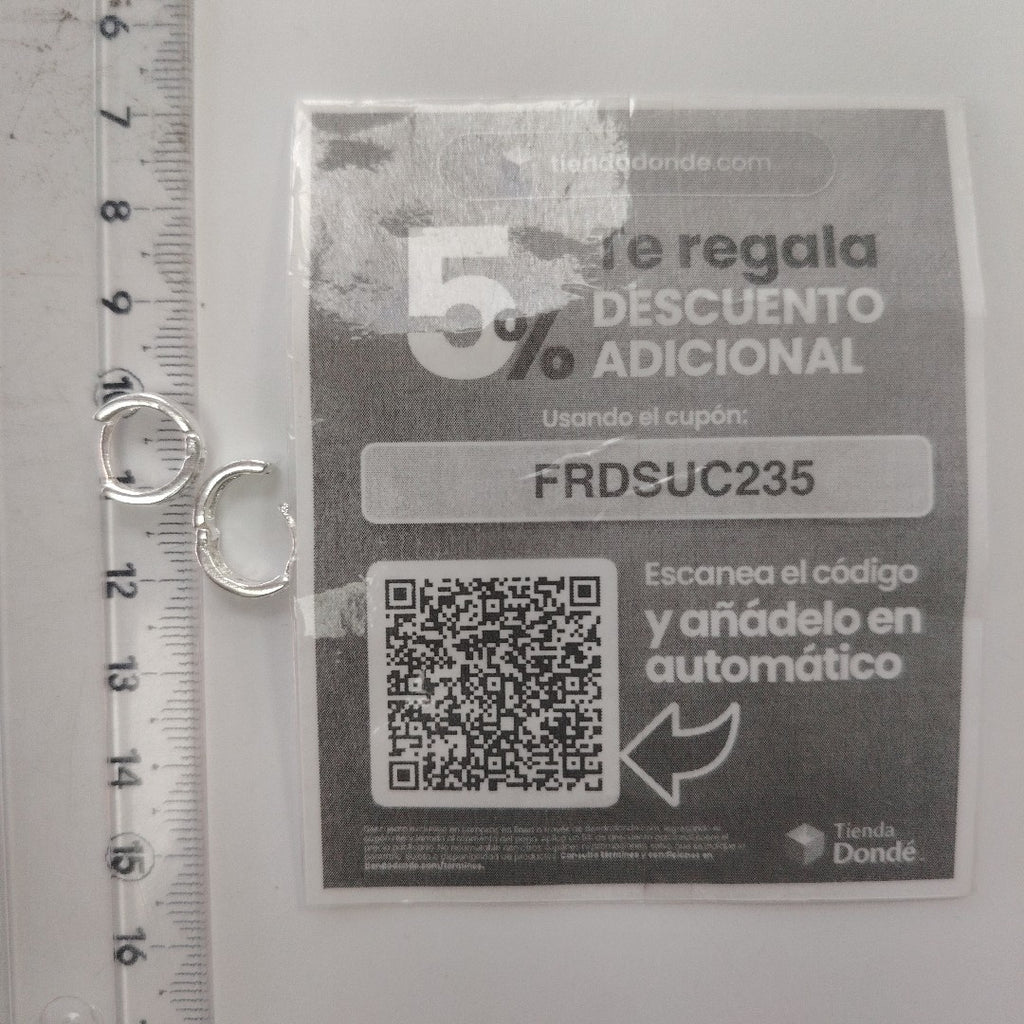 ARRACADAS C/CIRCONIAS PLATA .925 2.1 GR (NUEVO)