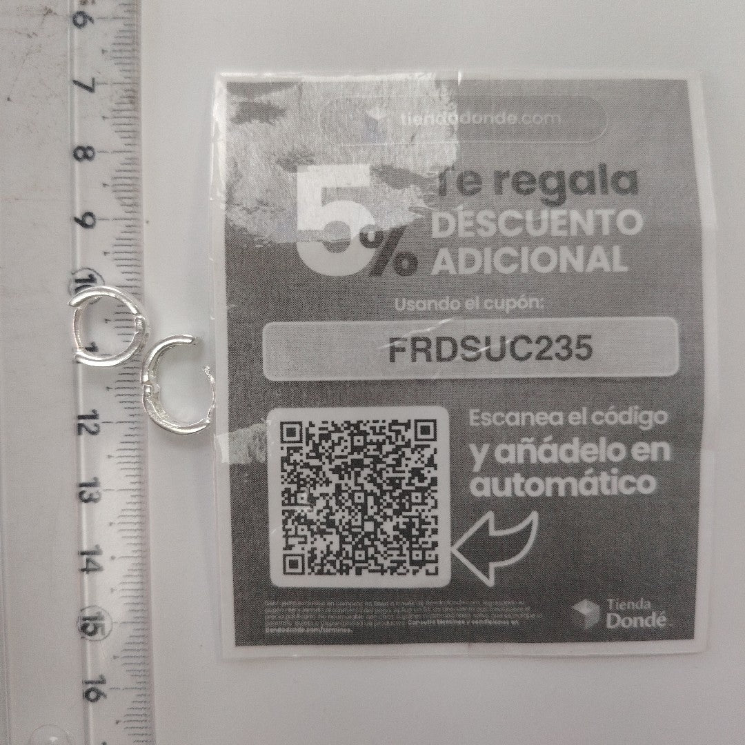 ARRACADAS C/CIRCONIAS PLATA .925 2.1 GR (NUEVO)