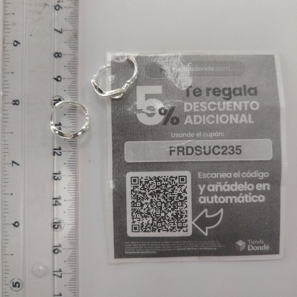 HUGGIES INFINITO CIRCONIAS PLATA .925 2.5 GR (NUEVO)