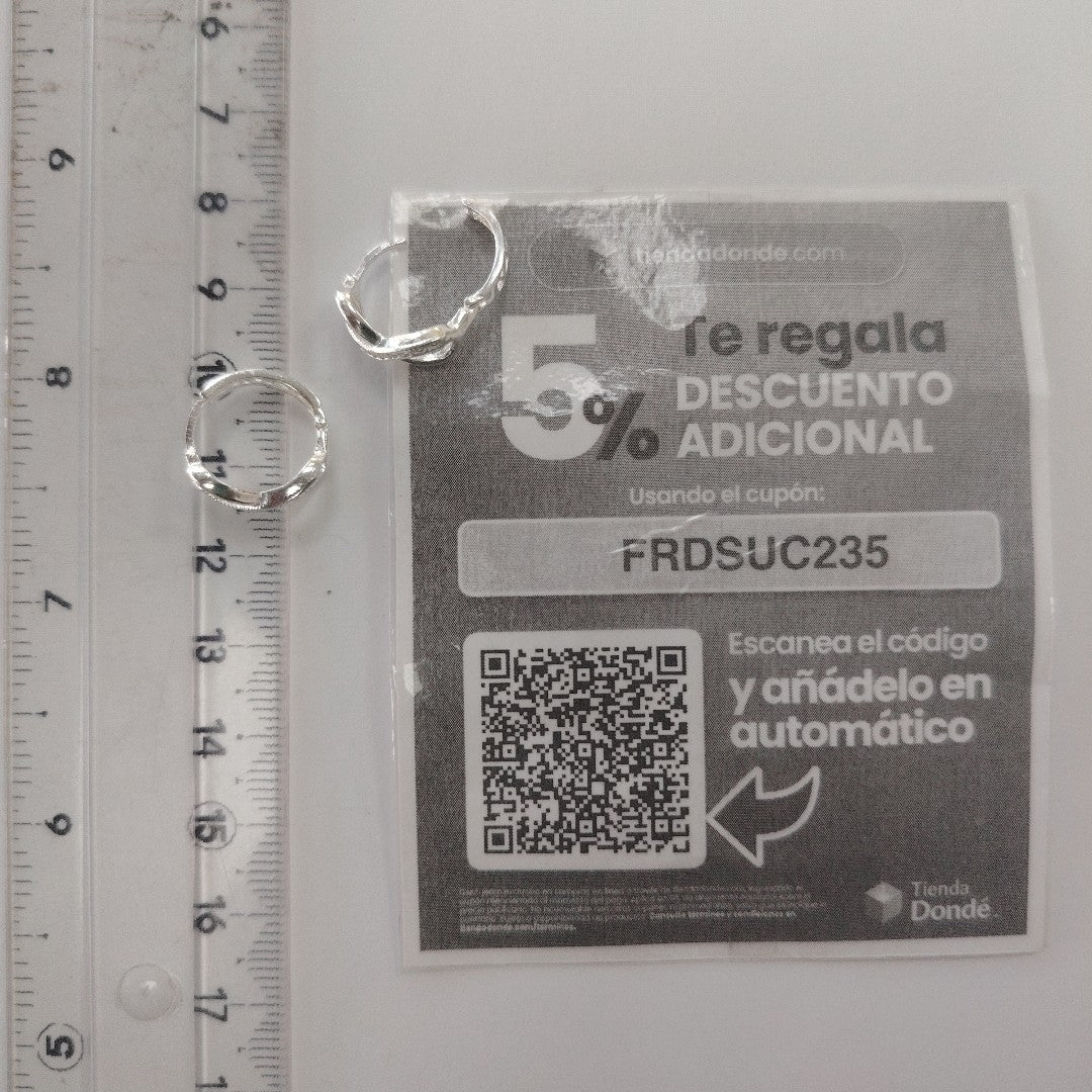 HUGGIES INFINITO CIRCONIAS PLATA .925 2.5 GR (NUEVO)