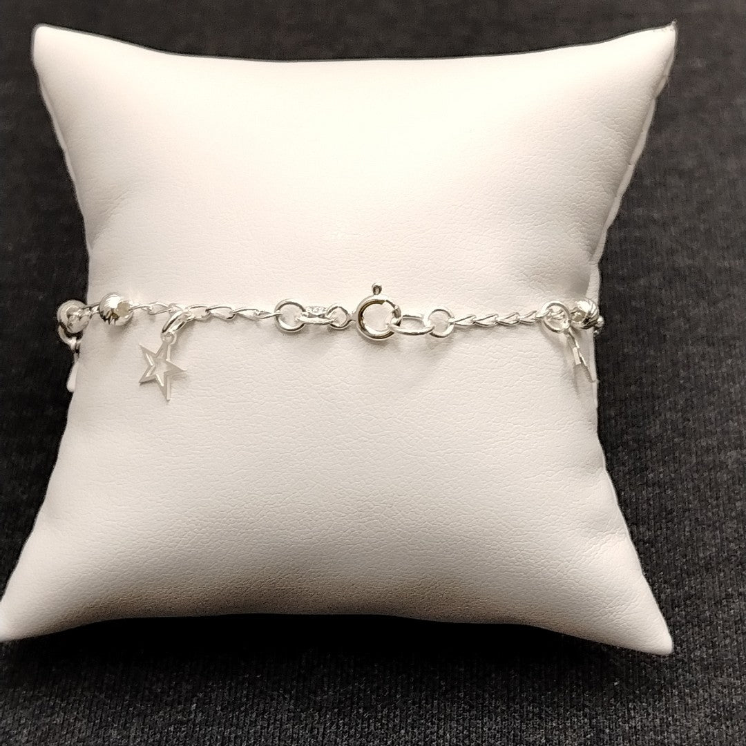 PULSERA TEJIDO ESPECIAL PLATA .925 18 CM 2.7 GR (NUEVO)
