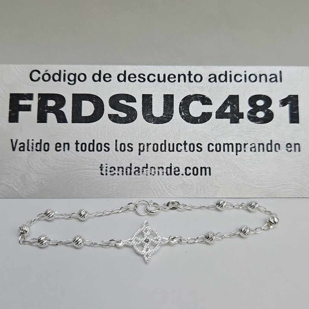 PULSERA TEJIDO ESPECIAL PLATA .925 18 CM 2.8 GR (NUEVO)