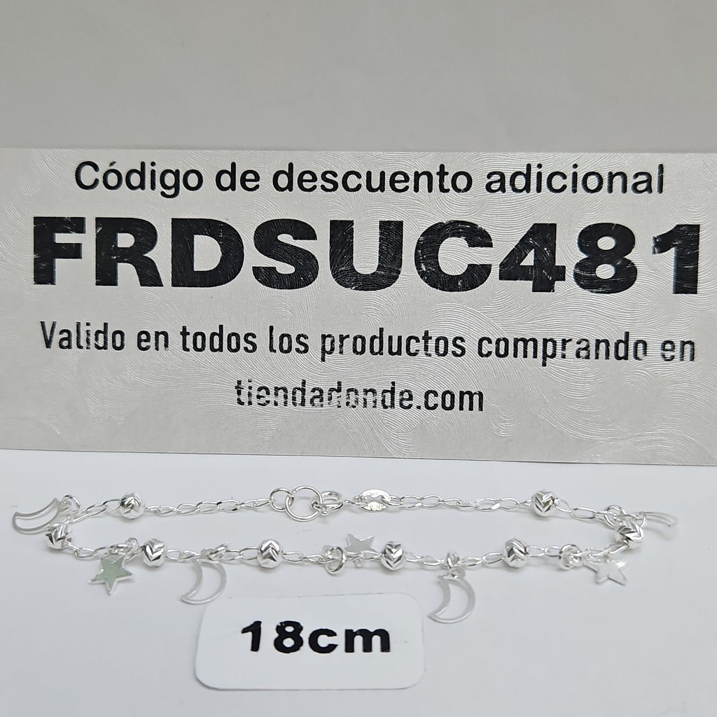 PULSERA TEJIDO TEJIDO ESPECIAL PLATA .925 18 CM 3.1 GR (NUEVO)