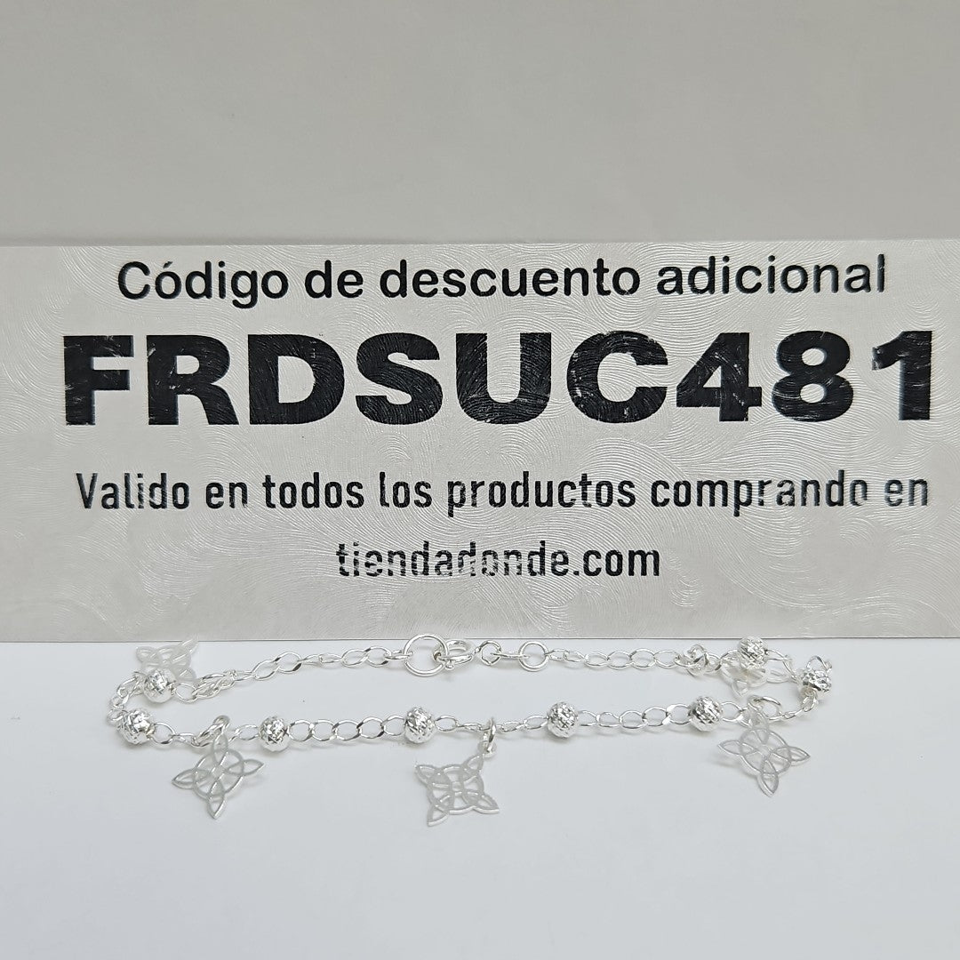 PULSERA TEJIDO ESPECIAL PLATA .925 18 CM 3.3 GR (NUEVO)