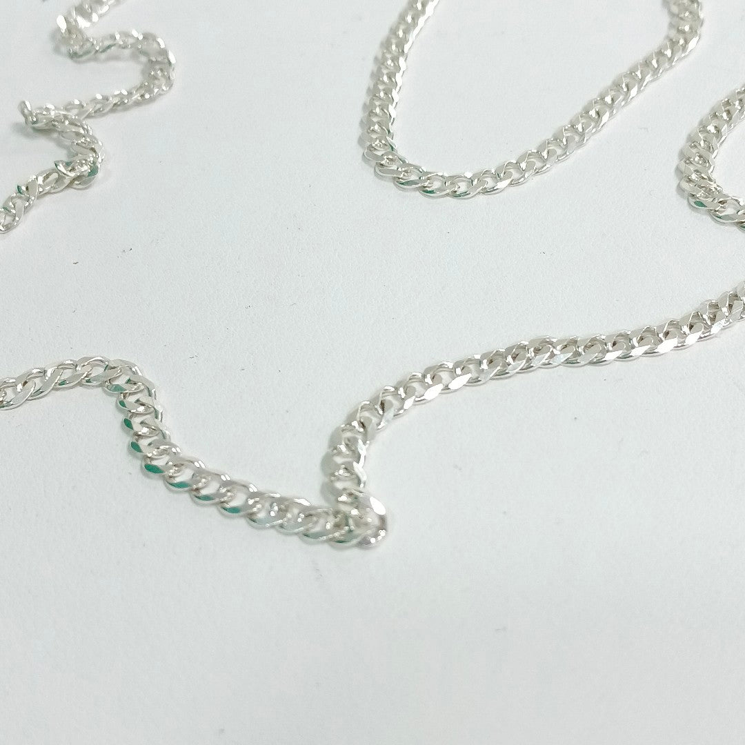 CADENA TEJIDO BARBADO PLATA .925 55 CM 12.5 GR (NUEVO)