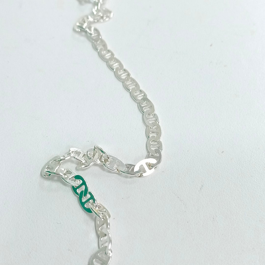 CADENA TEJIDO GUCHI PLATA .925 55 CM 12.7 GR (NUEVO)