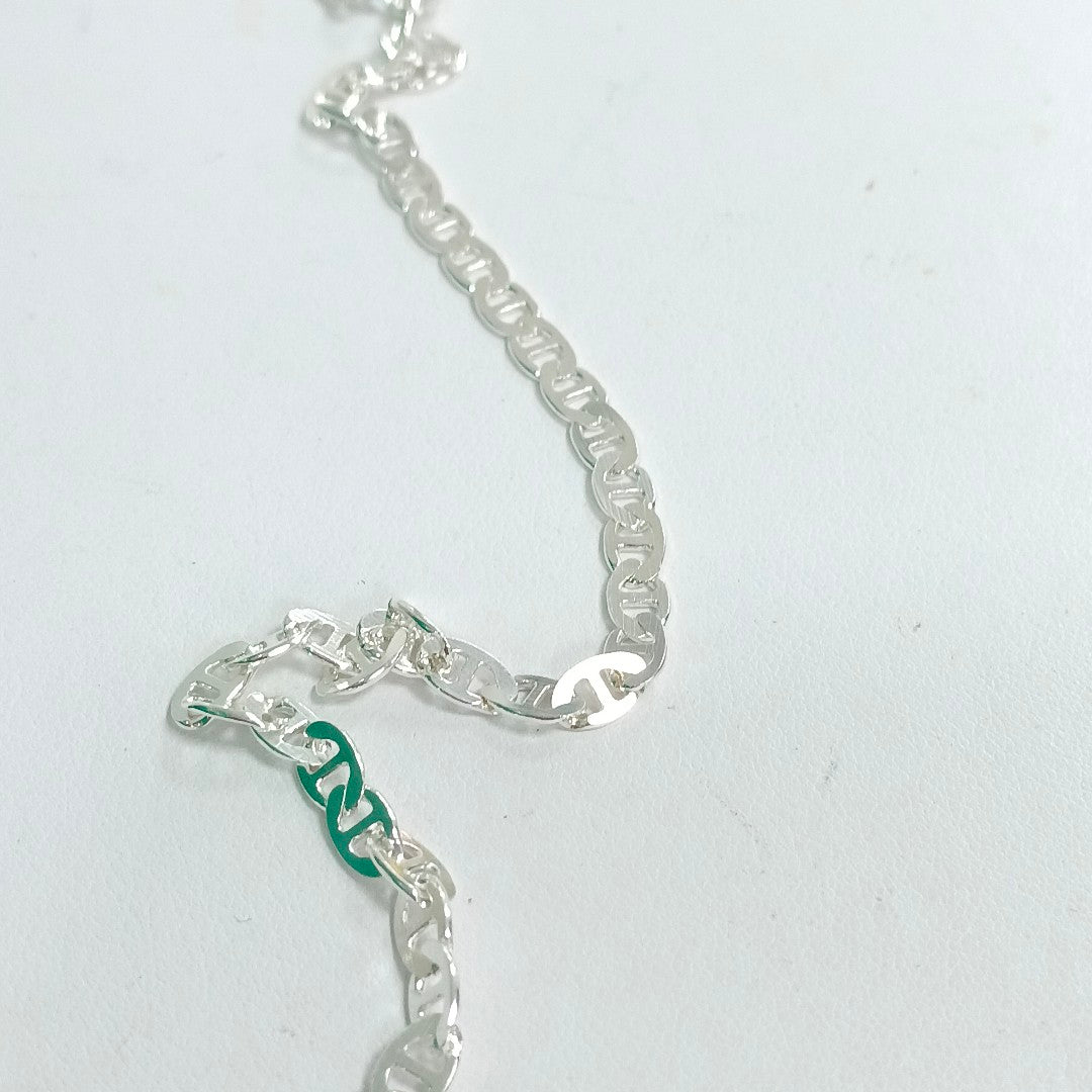 CADENA TEJIDO GUCHI PLATA .925 55 CM 12.7 GR (NUEVO)