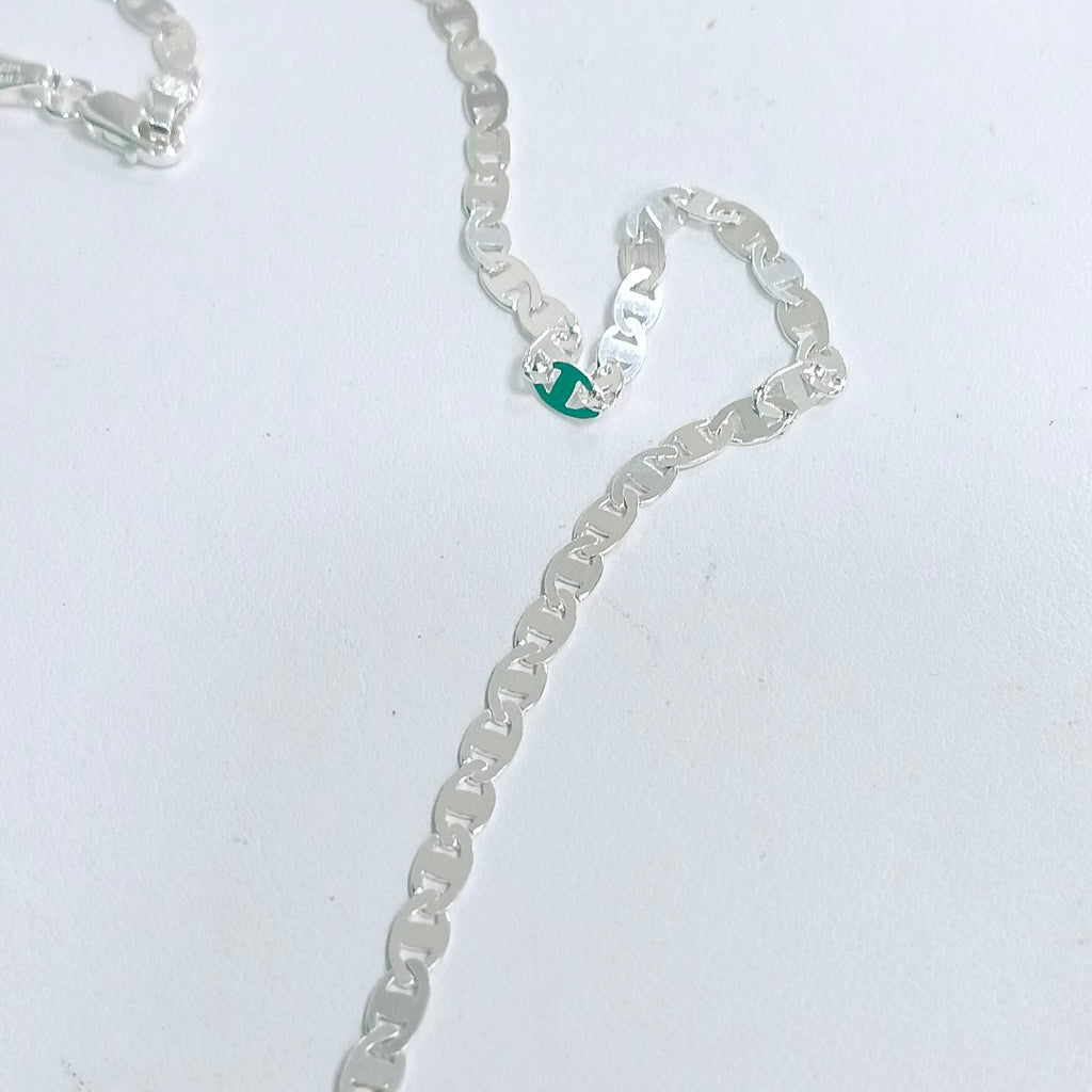 CADENA TEJIDO GUCHI PLATA .925 60 CM 8.9 GR (NUEVO)