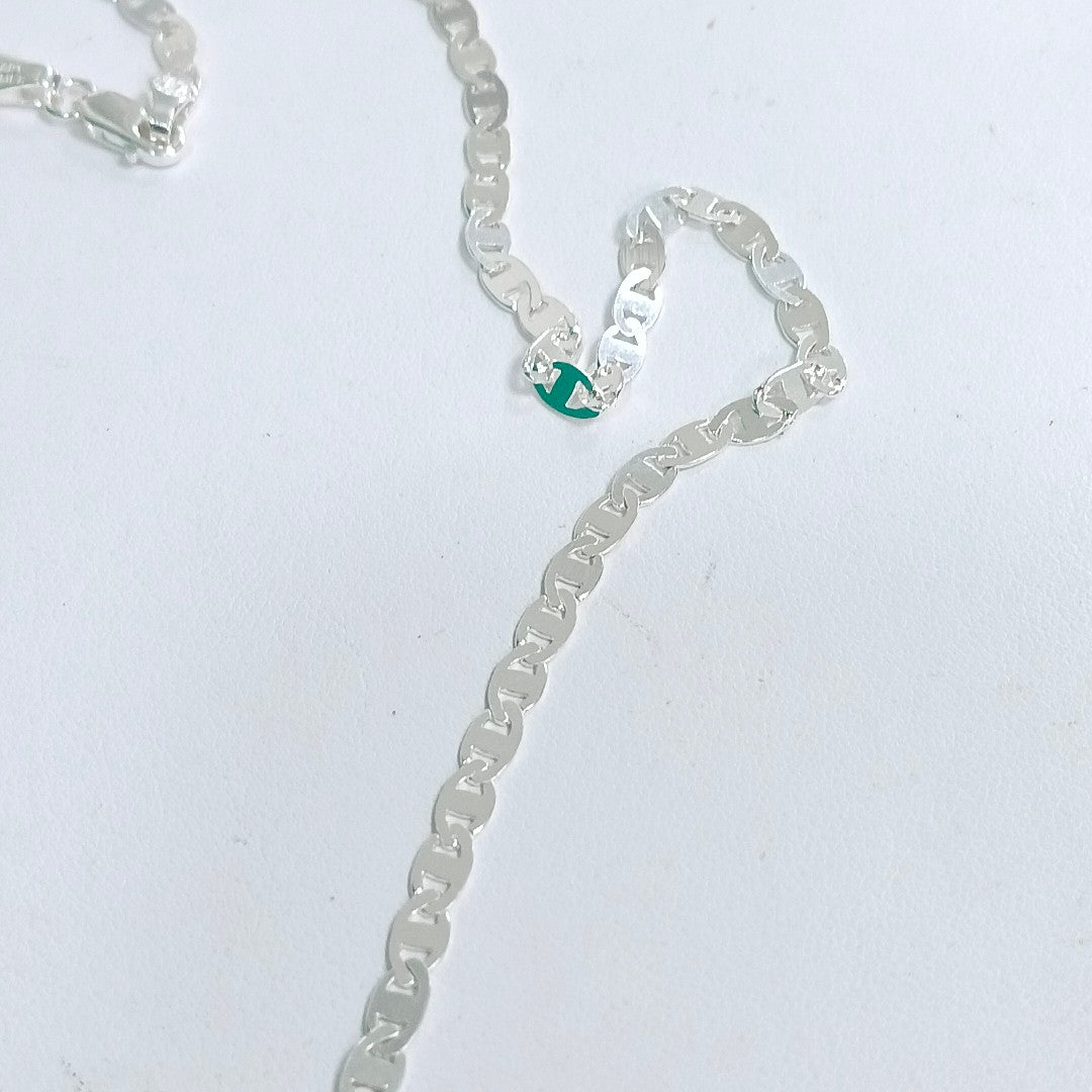 CADENA TEJIDO GUCHI PLATA .925 60 CM 8.9 GR (NUEVO)
