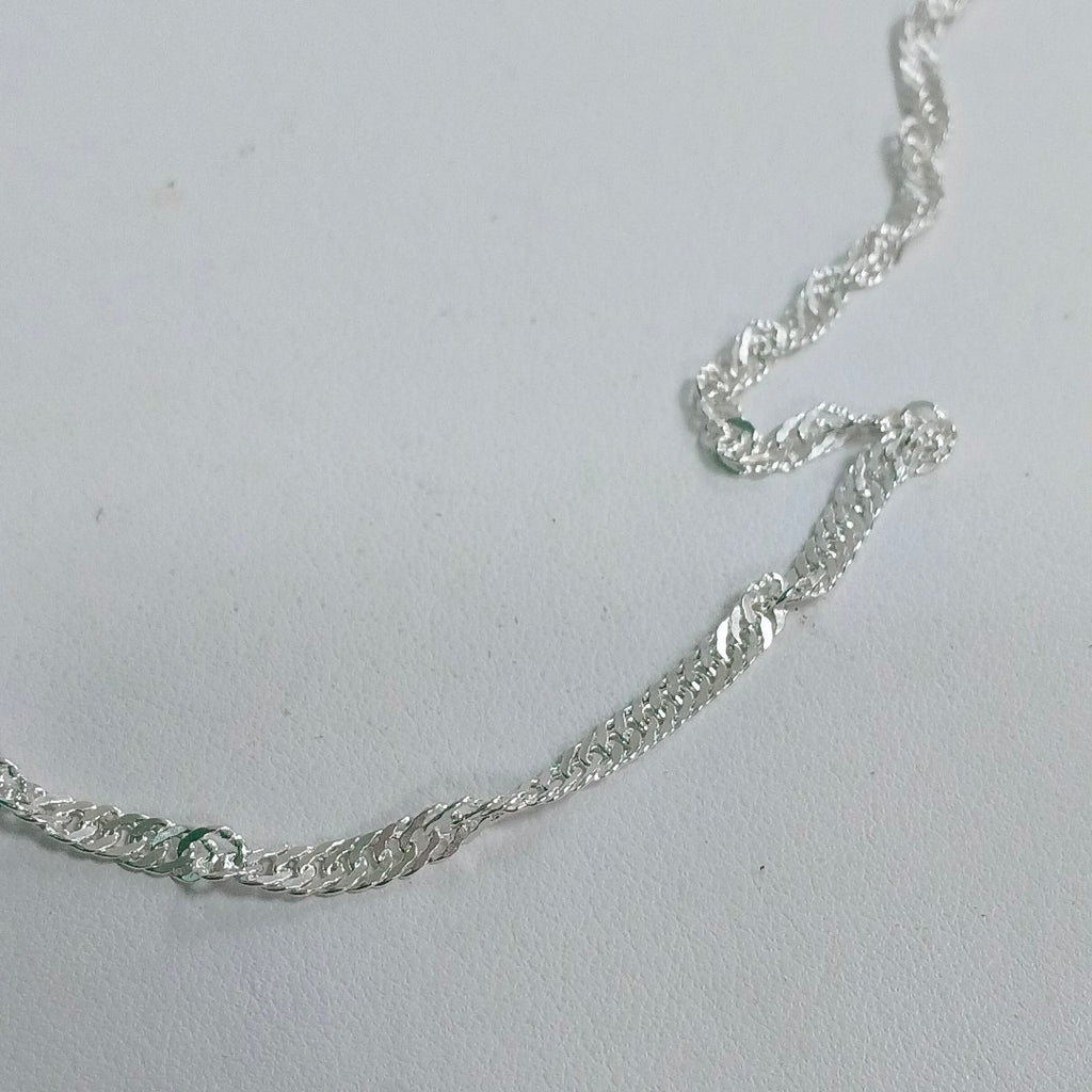 CADENA TEJIDO MEDIO TORZAL PLATA .925 55 CM 6.4 GR (NUEVO)