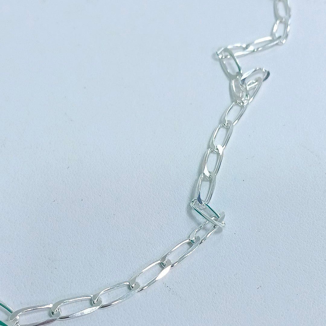 CADENA TEJIDO ESLABONES PLATA .925 55 CM 10.4 GR (NUEVO)